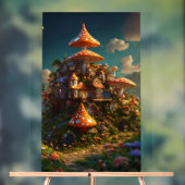 Cyber Lion: futuristisch geometrisch hoofd Acryl Bord (Neutraal)