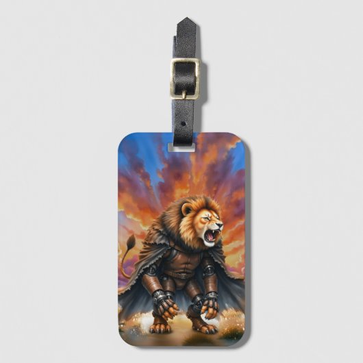 Cyber Lion of the Wastelands Bagagelabel (Voorkant (verticaal))