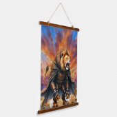 Cyber Lion of the Wastelands Hangend Wandkleed (Gebogen)