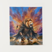 Cyber Lion of the Wastelands  Wandkleed (Voorkant)