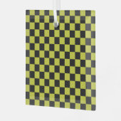 Cyber lyme checkerboard pattern glas ornament (Voorkant links)