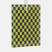 Cyber lyme checkerboard pattern glas ornament (Voorkant Rechts)