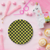 Cyber lyme checkerboard pattern papieren bordje (Feest)