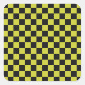 Cyber lyme checkerboard pattern vierkante sticker (Voorkant)