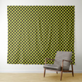 Cyber lyme checkerboard pattern wandkleed (In Situ (horizontaal))