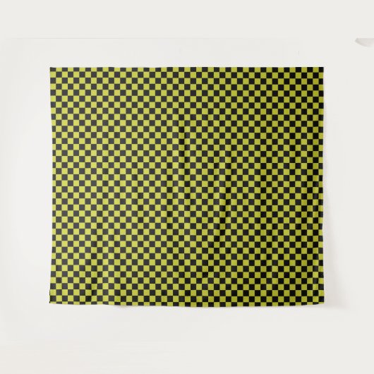 Cyber lyme checkerboard pattern wandkleed (Voorkant (horizontaal))