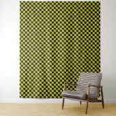 Cyber lyme checkerboard pattern wandkleed (In situ)