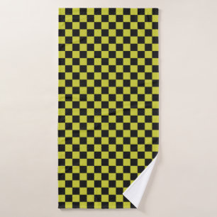 Cyber lyme schaakbordpatroon bad handdoek