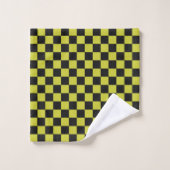 Cyber lyme schaakbordpatroon bad handdoek (Wasdoekje)