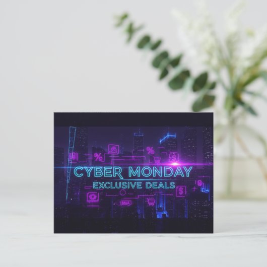 Cyber Maandag Briefkaart (Staand voorkant)
