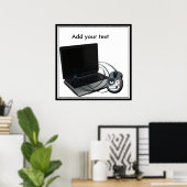 Cyber Maandag - voeg Uw Bericht toe Poster (Thuiskantoor)