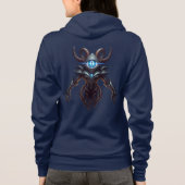 Cyber-Mage Oracle Drone Dark Fantasy Hoodie (Achterkant)