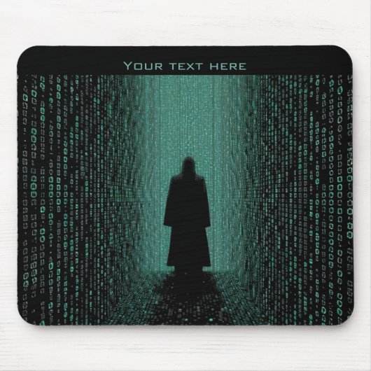 Cyber Matrix Corridor – Digitale Sfeer Muismat (Voorkant)