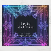 Cyber-Medieval Fusion Wedding Bier Etiket (Enkel label)