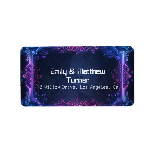 Cyber-Medieval Fusion Wedding Etiket (Voorkant)