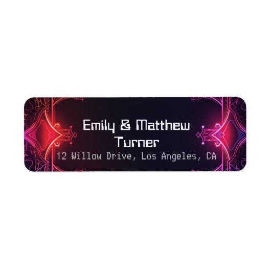 Cyber-Medieval Fusion Wedding Etiket (Voorkant)