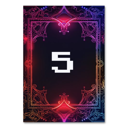 Cyber-Medieval Fusion Wedding Kaart (Achterkant)