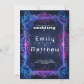 Cyber-Medieval Fusion Wedding Kaart (Voorkant)