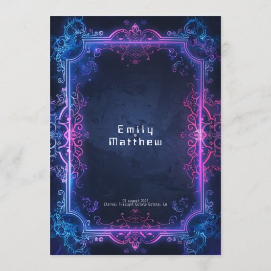 Cyber-Medieval Fusion Wedding Menu (Achterkant)