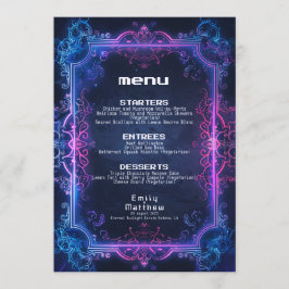 Cyber-Medieval Fusion Wedding Menu