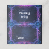 Cyber-Medieval Fusion Wedding Plaatskaartje (Buitenkant ongevouwen)