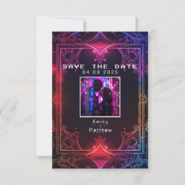 Cyber-Medieval Fusion Wedding Save The Date