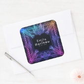 Cyber-Medieval Fusion Wedding Vierkante Sticker (Envelop)