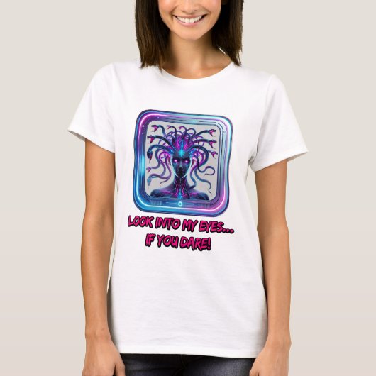 Cyber Medusa Neon - T-shirt voor dames (Voorkant)