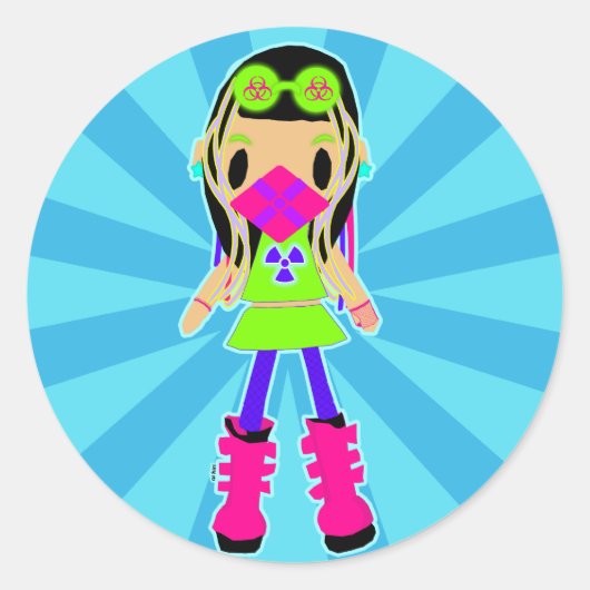 Cyber meisje x Stickers (Voorkant)