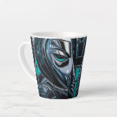 Cyber Metal Elegance Latte Mok (Linkerhoek)