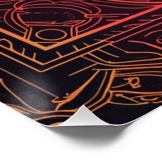 Cyber-Middeleeuwse Fusie Bruiloft Perfect Poster (Hoek)