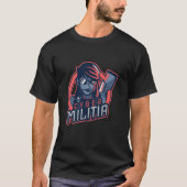 Cyber Militia Cybersecurity Security Hacker Comput T-shirt (Voorkant)