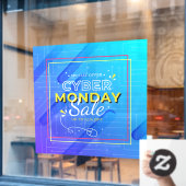 Cyber Monday Aanpasbare Procentuele Korting Verkoo Raamsticker (Cafe Raam)