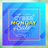 Cyber Monday Aanpasbare Procentuele Korting Verkoo Raamsticker (Vel 3)