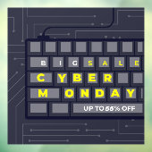 Cyber Monday aanpassen tot XX % kortingbanner Raamsticker (Vel 3)