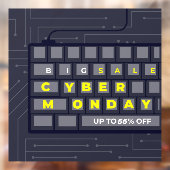 Cyber Monday aanpassen tot XX % kortingbanner Raamsticker (Vel 2)