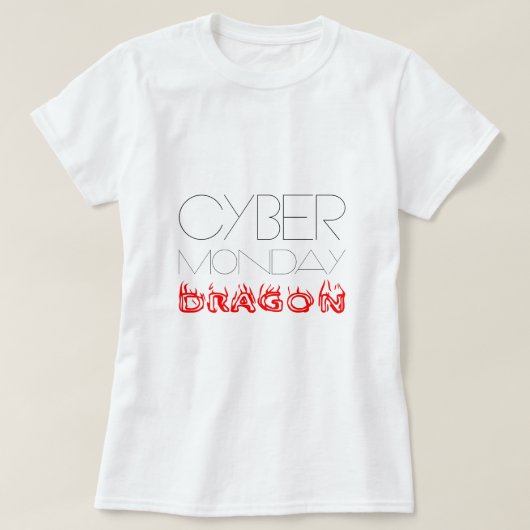 Cyber Monday Dragon grappig T-shirt (Design voorkant)