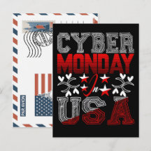 Cyber monday in de VS verkoop evenement handgeteke
