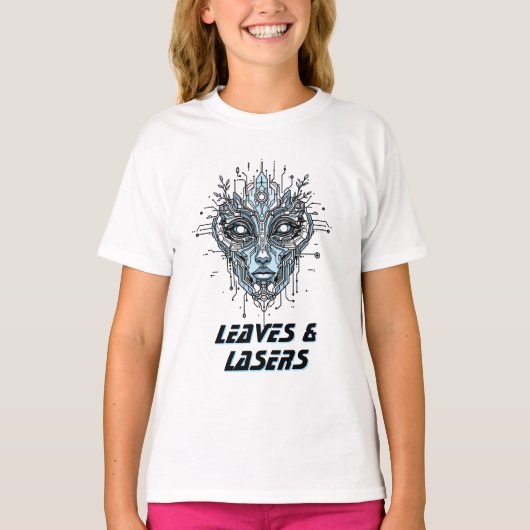 Cyber Natuur Goddess Face T-shirt (Voorkant)