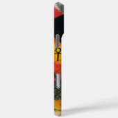 Cyber Nefertiti iPhone Case - Egyptische Neon Tech (Achterkant / Rechts)