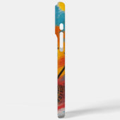 Cyber Nefertiti iPhone Case - Egyptische Neon Tech (Achterkant / Links)