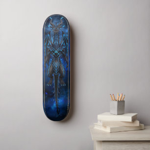 Cyber Neon Draak Skateboard Deck - Origineel 3D
