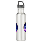 **Cyber Neon Horse – Futuristic Glow Art** Waterfles (Achterkant)