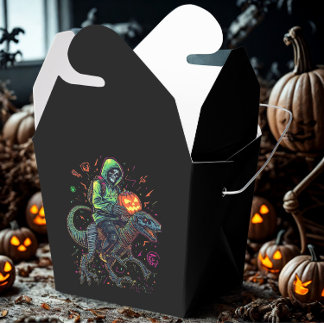Cyber Neon Skelet Rijdende Robo Dino – Halloween Bedankdoosjes