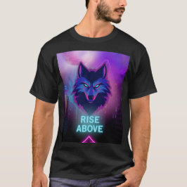Cyber Neon Wolf – Alpha Spirit in een futuristisch T-shirt