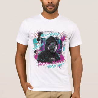 CYBER-NINJA GHOST PROTOCOL | Futuristisch Oni-mask T-shirt