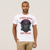 Cyber Ninja Ghost Protocol T-Shirt | Samurai Oni  (Voorkant volledig)