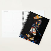 Cyber Ninja Palette Knife Neon Orange Impasto Planner (Display)