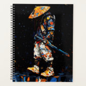 Cyber Ninja Palette Knife Neon Orange Impasto Planner (Voorkant)