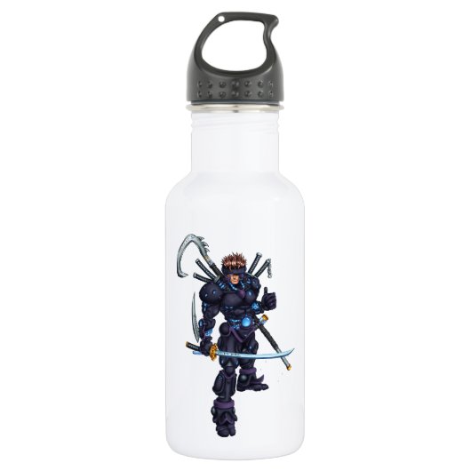 Cyber Ninja Waterfles (Voorkant)